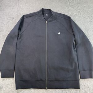Apple Jacket Mens XXL Black Employee Full Zip Logo Tech Sweatshirt